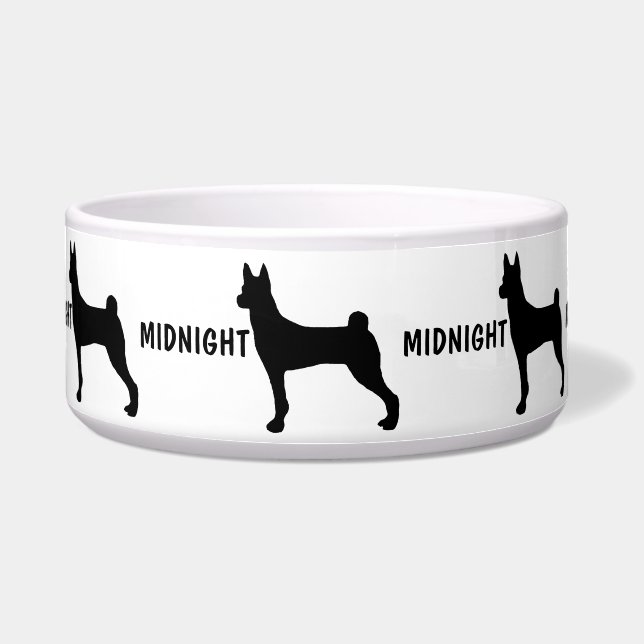 Custom Basenji Dog Bowl Napf (Vorderseite)