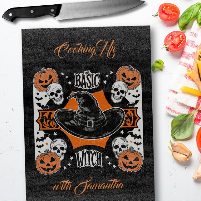 Custom Basic Hexeboard Skulls Halloween Look Schneidebrett (Von Creator hochgeladen)