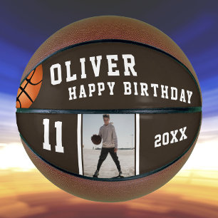 Custom Basketball Ball Happy Geburtstag mit Foto
