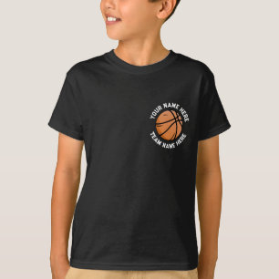 Custom Basketball Fügen Sie Ihren Namen zurück und T-Shirt