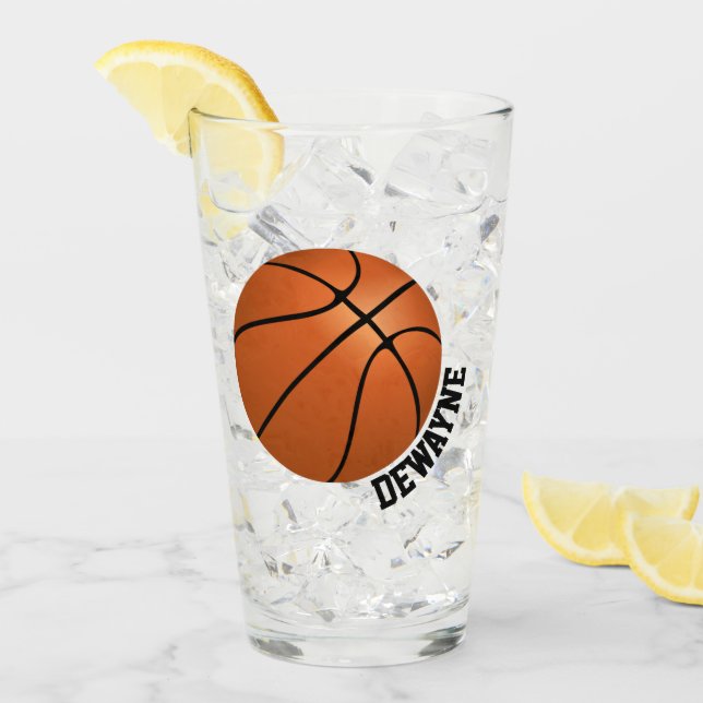 Custom Basketball Glas (Vorderseite Ice)