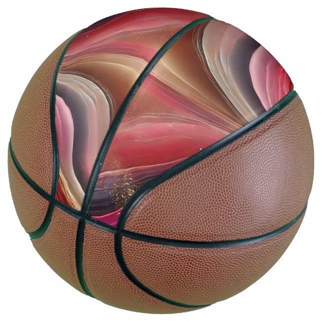 Custom Basketball mit Abstrakter Kunst (angewinkelt)