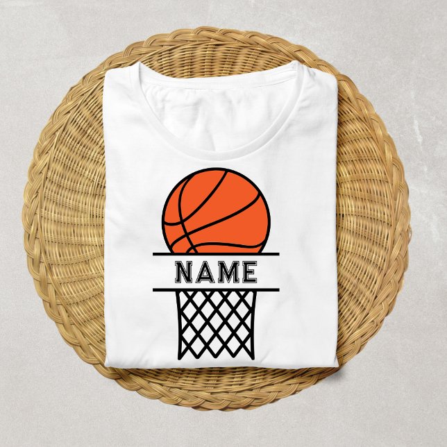Custom Basketball Name Basketball Liebhaber Spiel  T-Shirt (Von Creator hochgeladen)