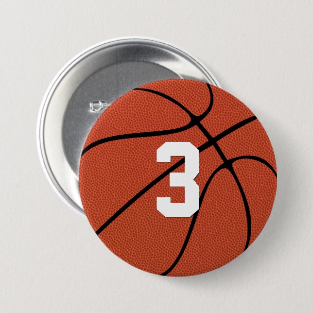 Custom Basketball Player Jersey Nummer oder Buchst Button (Vorne & Hinten)