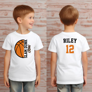 Custom Basketball Slam Dunk Name T-Shirt