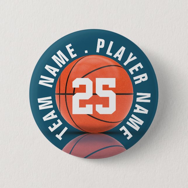 Custom Basketball Team Button (Vorderseite)