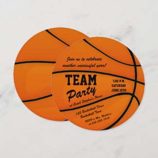 Custom Basketball Team Party Einladung