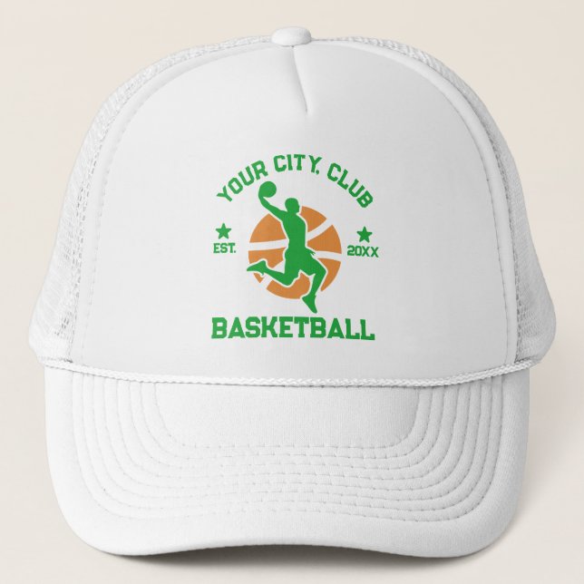 Custom Basketball Team Player Trucker Hat-Geschenk Truckerkappe (Vorderseite)
