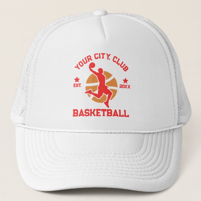 Custom Basketball Team Player Trucker Hat-Geschenk Truckerkappe (Vorderseite)