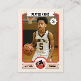 Custom Basketball Trading Card, Retro Player Card Telefonnummerkarte