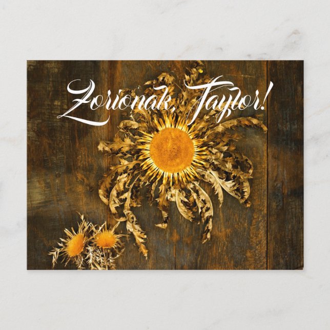 Custom, baskisches Symbol Eguzkilore oder Sonnenbl Postkarte (Vorderseite)