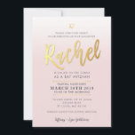 CUSTOM Bat Mitzvah Invite blassrosa gold RACHEL Einladung<br><div class="desc">*** HINWEIS - DER GOLDFOLIENeffekt IST EIN DRUCKBILD *** - - - - - - - - - - - - - - - - - - - - - - - - - - - - - - - - - - - - - - - - - -...</div>