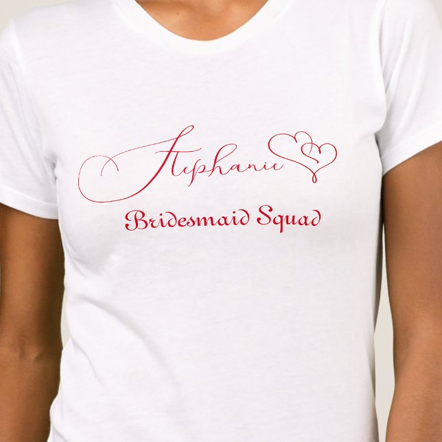 Custom Batchelorette Squad Moderne Minimalistisch T-Shirt (Von Creator hochgeladen)