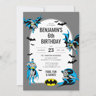 Custom Batman Boy's Geburtstag Einladung