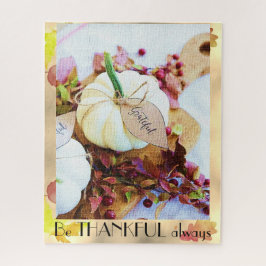 Custom BE DANKFUL IMMER Shabby Chic Bauernhof Puzzle