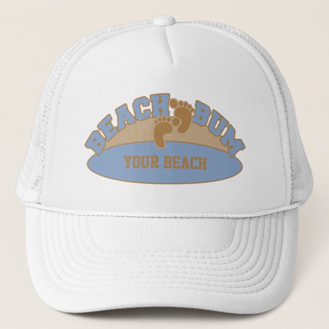 Custom Beach Bum hats - Farbe wählen Truckerkappe (Vorderseite)