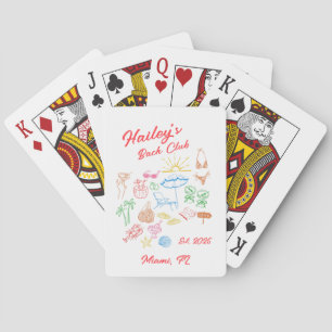 Custom Beach Club Bachelorette Küste Spielkarten