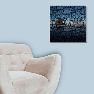 Custom Beach Foto Typografie Liebe Poster