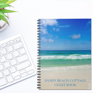 Custom Beach House Guest Book Ocean Foto Notebook Notizblock