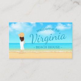 Custom Beach House Referral Card Visitenkarte