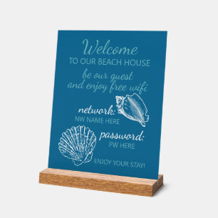 Custom Beach House Vermietungen Zuhause Wifi Anlei Acrylschild