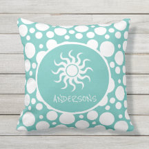 Custom Beach Hütte Dekoration mit Name - Aquamarin