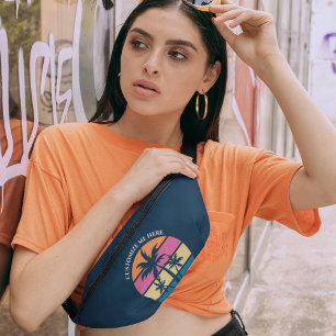 Custom Beach Vacation Niedlich Tropical Palm Tree  Bauchtasche