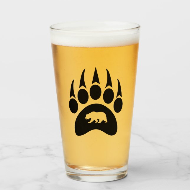 Custom Bear Claw Beer Glass Tumblr Glas (Vorne (Gefüllt))