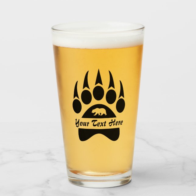 Custom Bear Claw Beer Glass Tumblr Glas (Vorne (Gefüllt))
