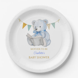 Custom Bear lesen ein Buch Baby Shooter Pappteller