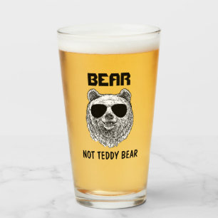 Custom BEAR NOT TEDDY BEAR Men Funny Geschenk für  Glas