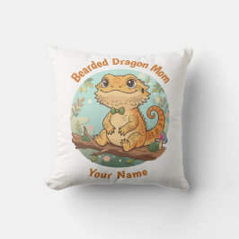 Custom Bearded Dragon Mom Throw Pillow Kissen
