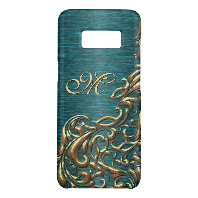 Custom Beautiful Chic Baroque Floral Swirl Muster Case-Mate Samsung Galaxy Hülle (Rückseite)
