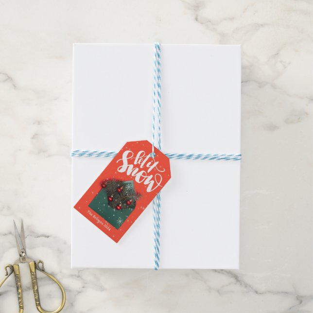 Custom Beautiful Farben frohe Weihnachten Geschenkanhänger (Mit Garn)