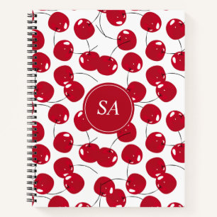 Custom Beautiful Fresh Red Cherry Muster Notizbuch