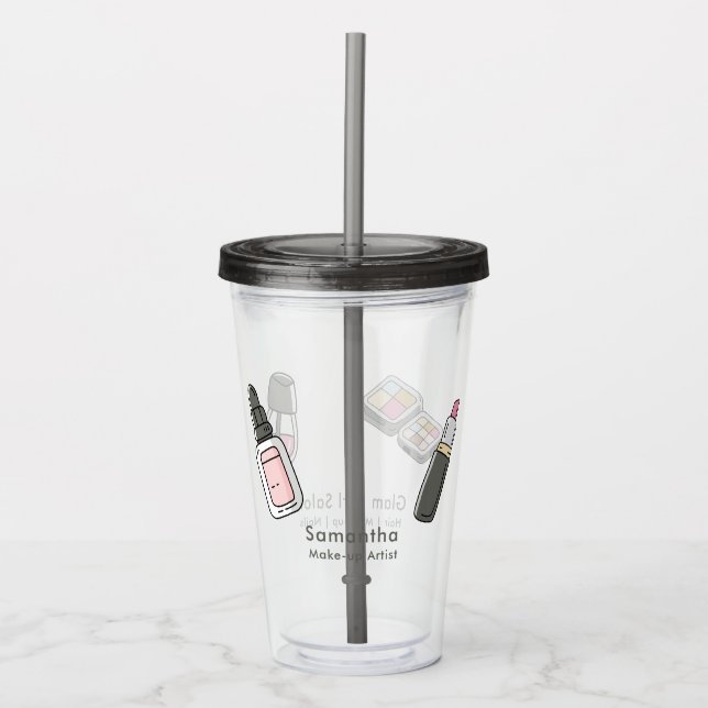 Custom Beauty Beruflich Acrylic Tumbler Acryltrinkbecher (Vorderseite)