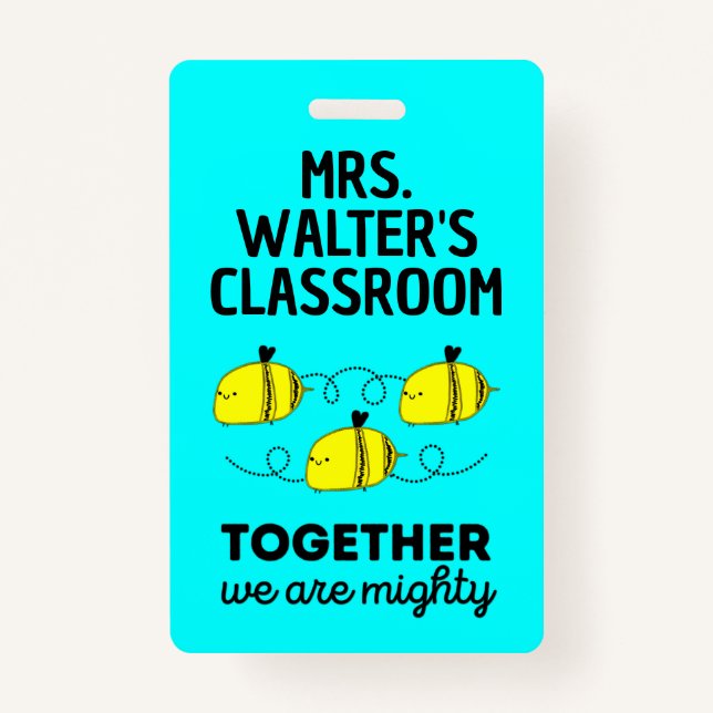 Custom Bee Abzeichen Team Spirit Top Teacher Zubeh Ausweis (Vorderseite)