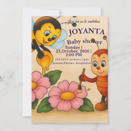 Custom bee baby shower save the date