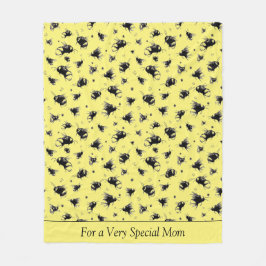 Custom Bee Blanket für Mama - Nature Lover Geburts Fleecedecke