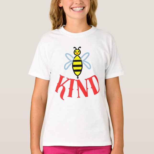Custom Bee Kind Personalized Gift T-Shirt (Vorderseite)