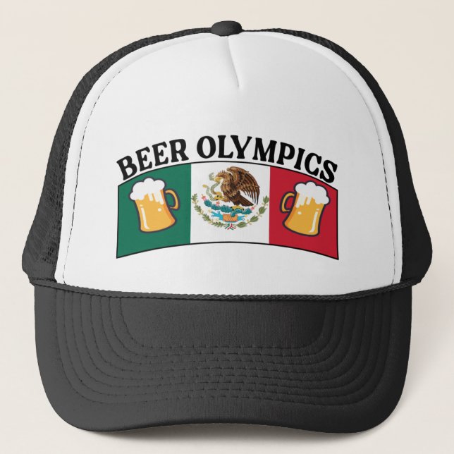 Custom Beer Olympia Trucker Hat Truckerkappe (Vorderseite)