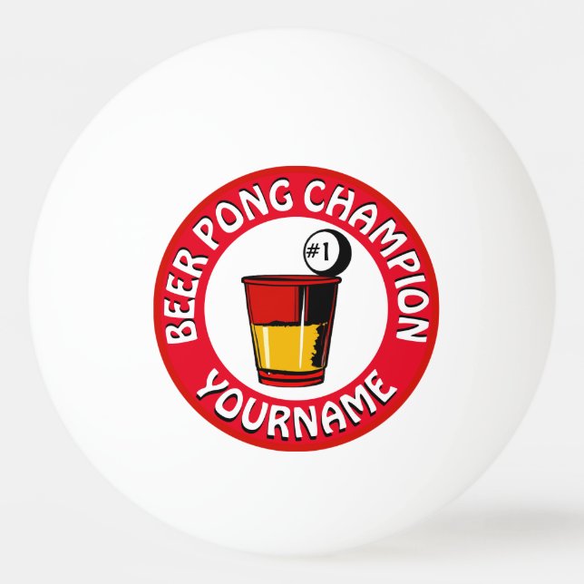 Custom Beer Pong Tischtennisball (Rückseite)