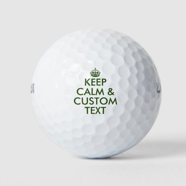 Custom Behalten ruhige Wilson Golfbälle Geschenk S (Vorderseite)