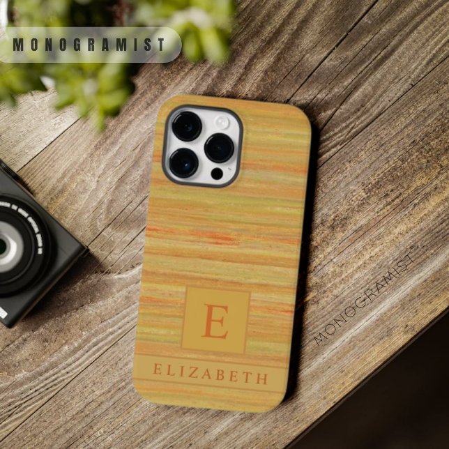 Custom Beige Yellow Brown Marmorstreifen Case-Mate iPhone Hülle (Custom Beige Yellow Brown Marble Stripes Case-Mate iPhone Case)