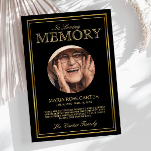 Custom Beileid Beerdigung Foto Dankeskarte