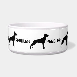 Custom belgische Malinois Hunde Silhouette Hunde B Napf
