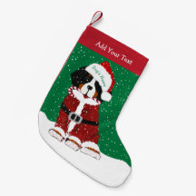 Custom Bernese Mountain Dog Santa Paws