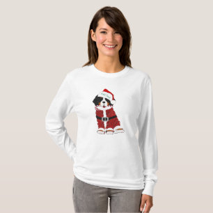 Custom Bernese Mountain Dog Santa Paws T-Shirt