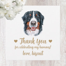 Custom Bernese Mountain Hund Gastgeschenk Hochzeit