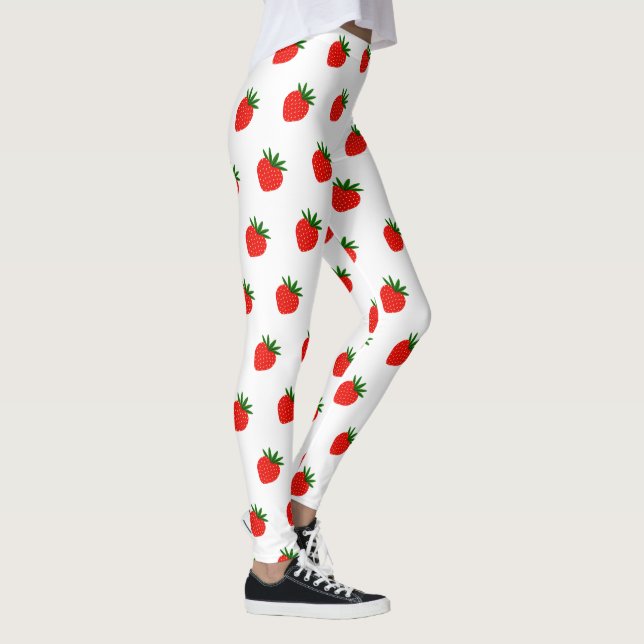 Custom Berry Leggings - Boho Strawberry Vibe Pants (Rechts)
